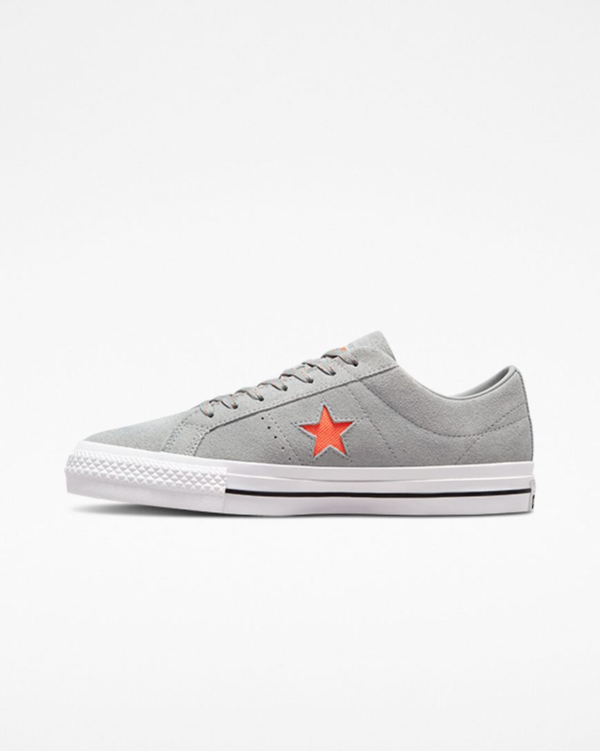 Pánské Skate Boty Converse One Star Pro Šedé Oranžové Bílé | CZ YORI12